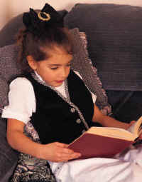 young girl reading