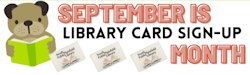 September is Library Card Month