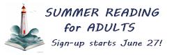 Summer Reading Club for adults, sign-up starts June 27