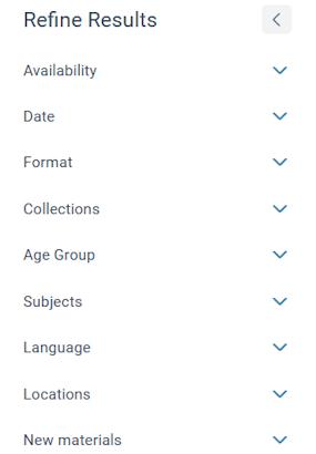 Refine search results - options