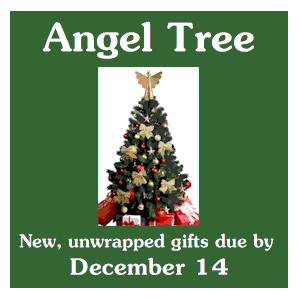 image tile, ANGEL TREE gifts due by December 14 at 8:00 PM