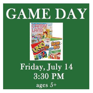 image tile TEEN TIME: GAME DAY (ages 11+) Thursday June 1 at 3:00 PM