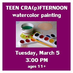 image tile CRAFTERNOON: PAINT PARTY (ages 3+) Tuesday, June 13 at 3:30 PM